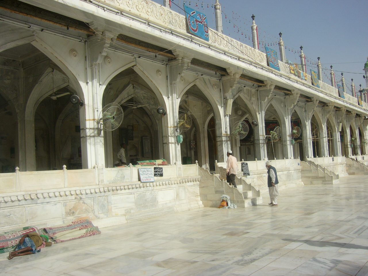 Marble arcade in the Dargah courtyard