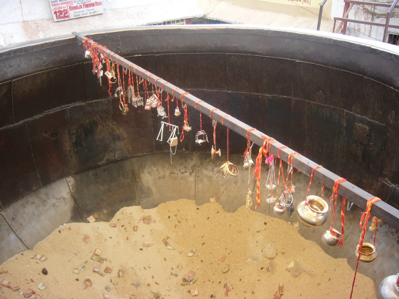 One of the giant cooking cauldrons (degs) of the Dargah